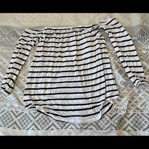 long sleeve off the shoulder top